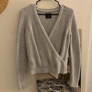 Abercrombie Wrap sweater in Grey S - NWOT